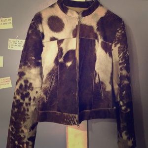 Calf Skin Motorcycle Jacket